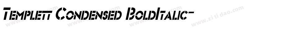 Templett Condensed BoldItalic字体转换